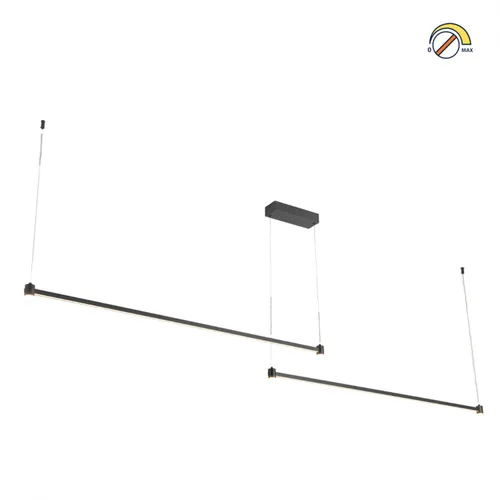 Colgante Led lineal doble color negro 40w Dimerizable en Negro - Lámparas colgantes, Uruguay | Iluminica