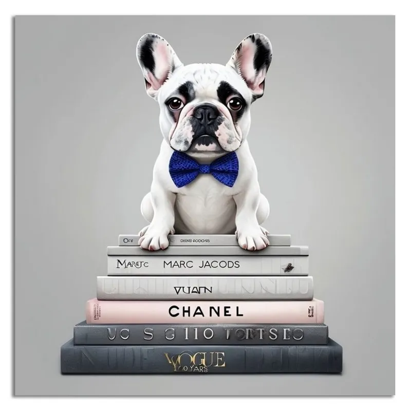 CUADRO CANVAS 40x40cm PERRO BULLDOG BLANCO 1 en Blanco - Decoración de pared, Uruguay | Decohogar