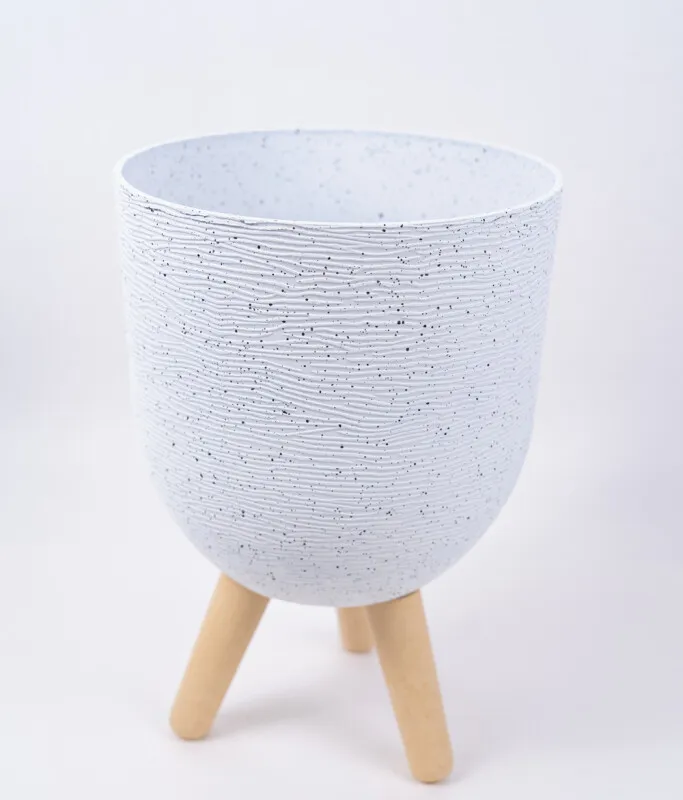 Maceta Teli - Blanco en Blanco - Decoración, Uruguay | Indian
