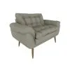 Sofa 2 Cuerpos Capitoneado Tapizado Tela Patas De Madera - Sillones y sofás, Uruguay | Soy Hogar, vista 2 de 6