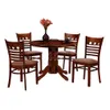 Juego De Comedor 4 Sillas Mesa Redonda Madera Maciza en Marrón - Mesas de comedor, Uruguay | Soy Hogar, vista 1 de 4