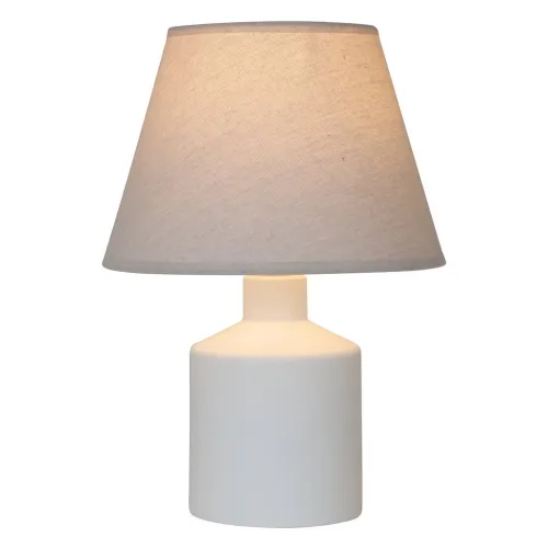 LAMPARA DE MESA CERAMICA D30x43CM LISO BLANCO en Blanco - Lámparas de mesa, Uruguay | Koz