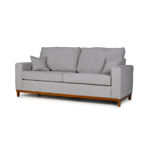 Sofá Marau - Tela Microfibra - 3 cuerpos - Berlin 05 (Ceniza) en Beige - Sillones y sofás, Uruguay | NYR
