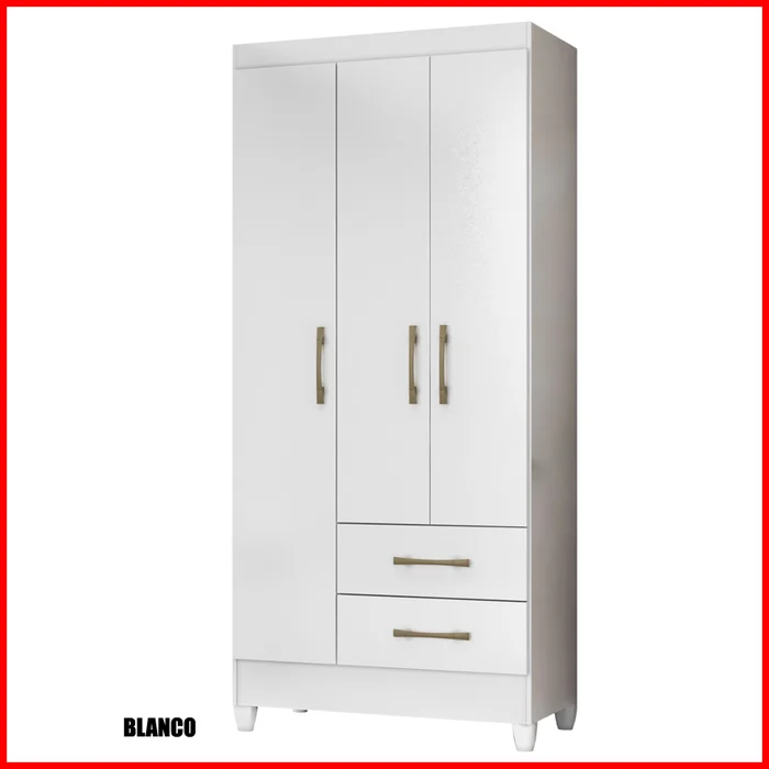 Ropero 3 puertas 2 cajones – Lima 951.6 - Roperos y placares, Uruguay | Punto Unión, vista 2
