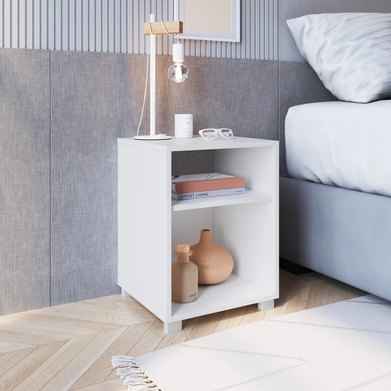 Mesa de Luz Paris – Blanca en Blanco - Mesas de luz, Uruguay | RM Muebles y Deco, vista 5