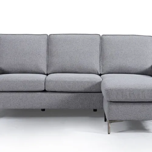 Sofá con Chaise ENZO - Gris en Gris - Sillones y sofás, Uruguay | Finkel