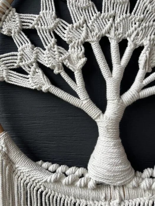 Atrapasueños Árbol de la Vida Rotan en Blanco - Decoración, Uruguay | Balihai, vista 3