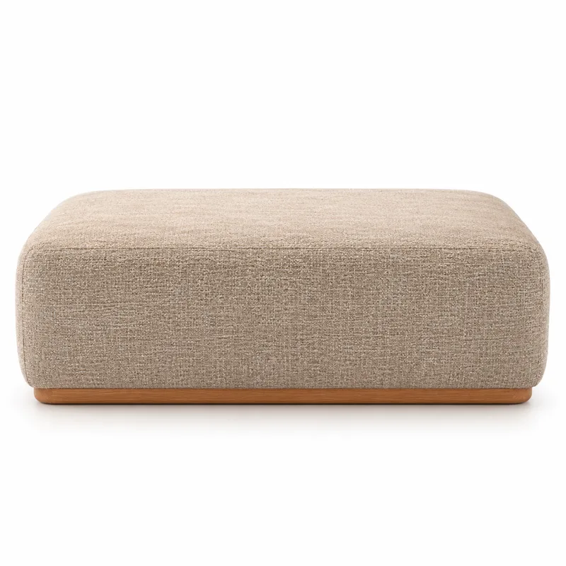 Puff York T108 Lino Arena Claro CATI en Beige - Sillones y sofás, Uruguay | Balton