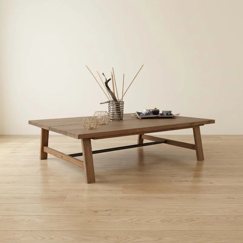 Mesa Ratona Central Madera Marron Batik Brown en Marrón - Mesas de living, Uruguay | Divino