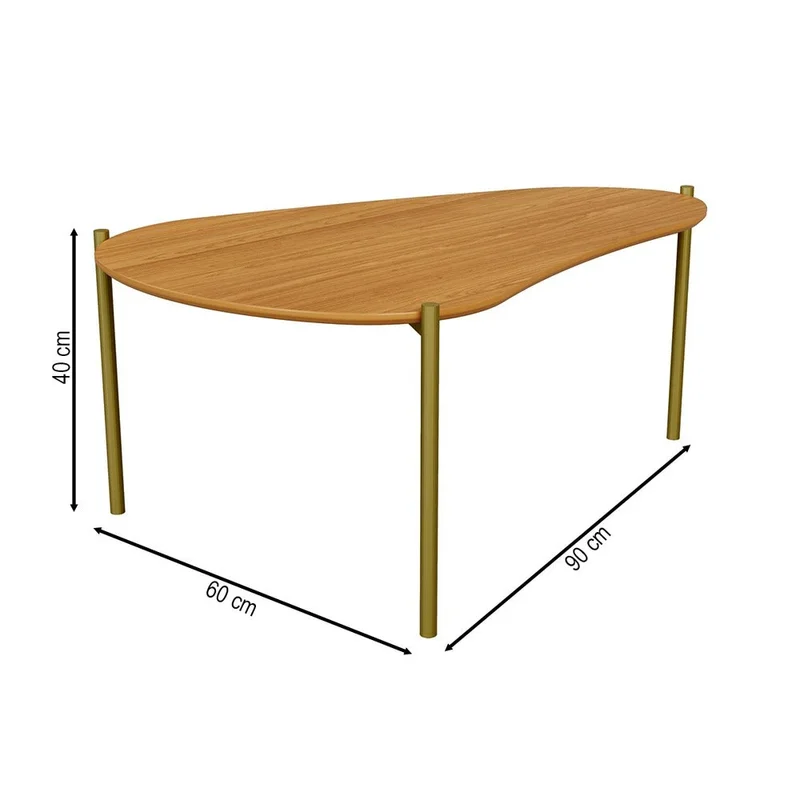 Mesa Ratona Organica Florencia 90CM Alta en Madera natural - Mesas de living, Uruguay | Balton, vista 4