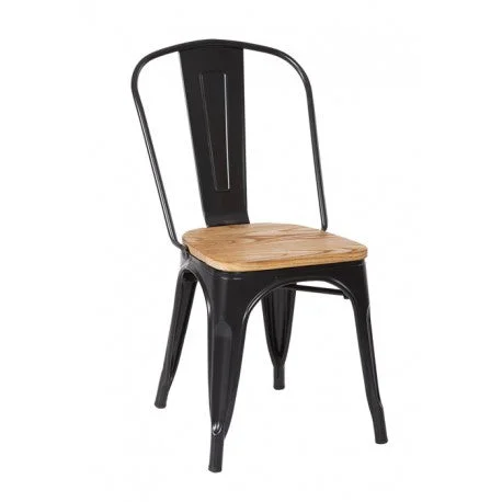 Silla Tolix C/asiento De Madera en Multicolor - Sillas, Uruguay | Unsi, vista 3