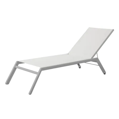 Reposera Saona - Aluminio y Textilina - Blanca en Beige - Muebles para el exterior, Uruguay | Rústico Hogar
