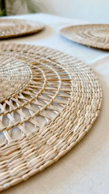 Individuales calados de seagrass en Madera natural - Muebles, Uruguay | Decoramuss