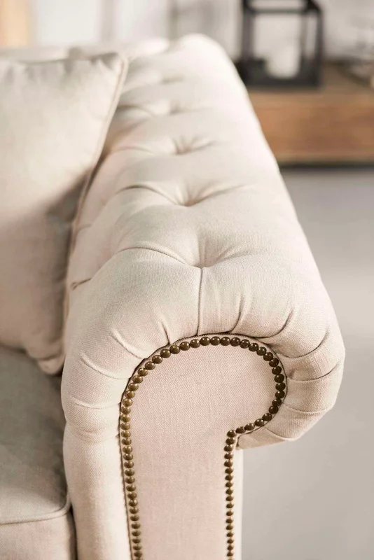 SILLON CHESTERFIELD - LINO ANTIMANCHAS en Blanco - Sillones y sofás, Uruguay | La Iberica, vista 28