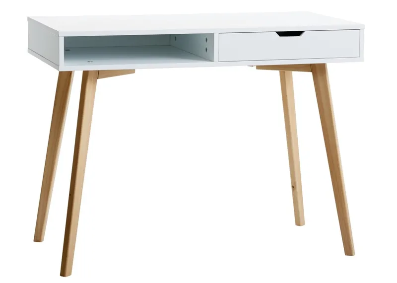 Escritorio TAMHOLT 50x100 blanco/natural en Blanco - Escritorios, Uruguay | JYSK
