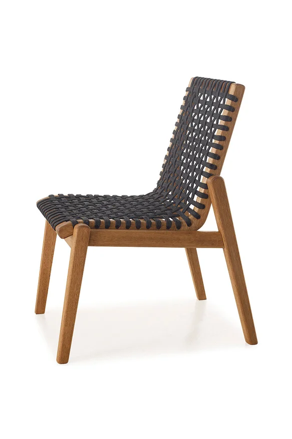 SILLA TRACO CUERDA NEGRA 56x62x85CM JATOBA - Muebles para el exterior, Uruguay | Vinibel, vista 2