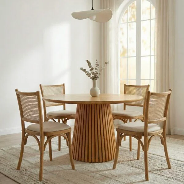Mesa comedor Miami Redonda 120 CM DIAMETRO en Madera natural - Muebles, Uruguay | Indrana, vista 6