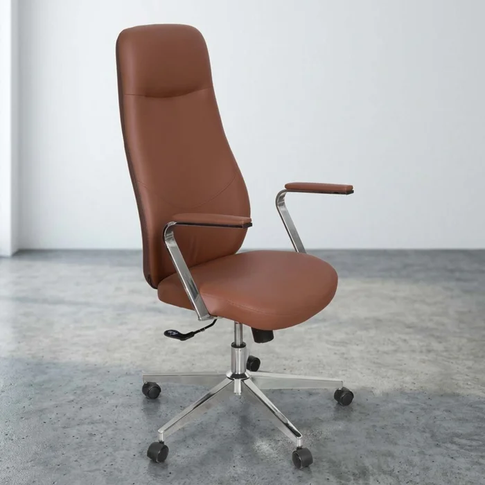 Silla De Escritorio Pu Marron D-470 en Marrón - Sillas de escritorio, Uruguay | Divino