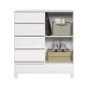 Comoda 1 puerta 4 cajones - Blanco - Linea FIT en Blanco - Cómodas, Uruguay | Rústico Hogar, vista 3 de 4