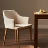 Silla Croft de chenilla y patas de madera maciza de fresno - beige en Beige - Sillas, Uruguay | Kavehome, vista 2 de 10