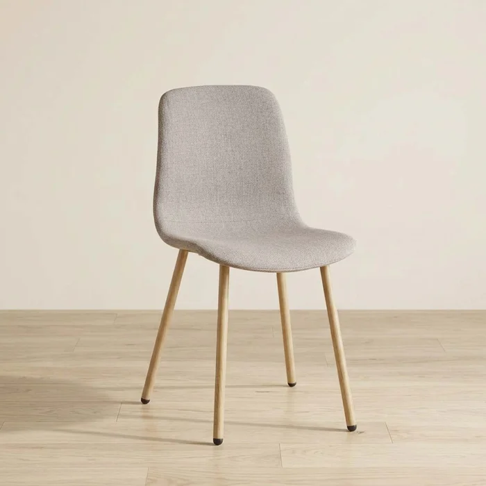 Silla De Comedor Metal-y-tela Marron Cleo en Beige - Sillas, Uruguay | Divino