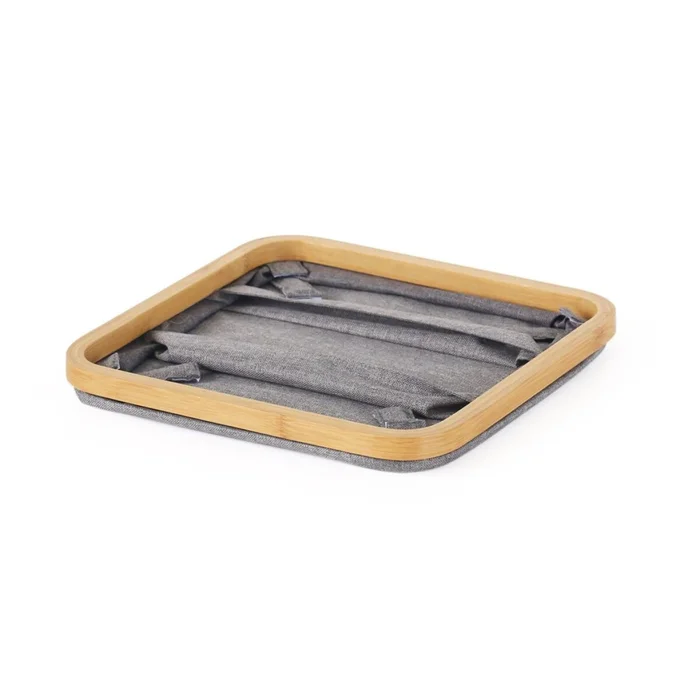 ORGANIZADOR PLEGABLE 3 COMP 30X30X9CM EX TELA GRIS en Gris - Canastos, Uruguay | Decohogar, vista 3