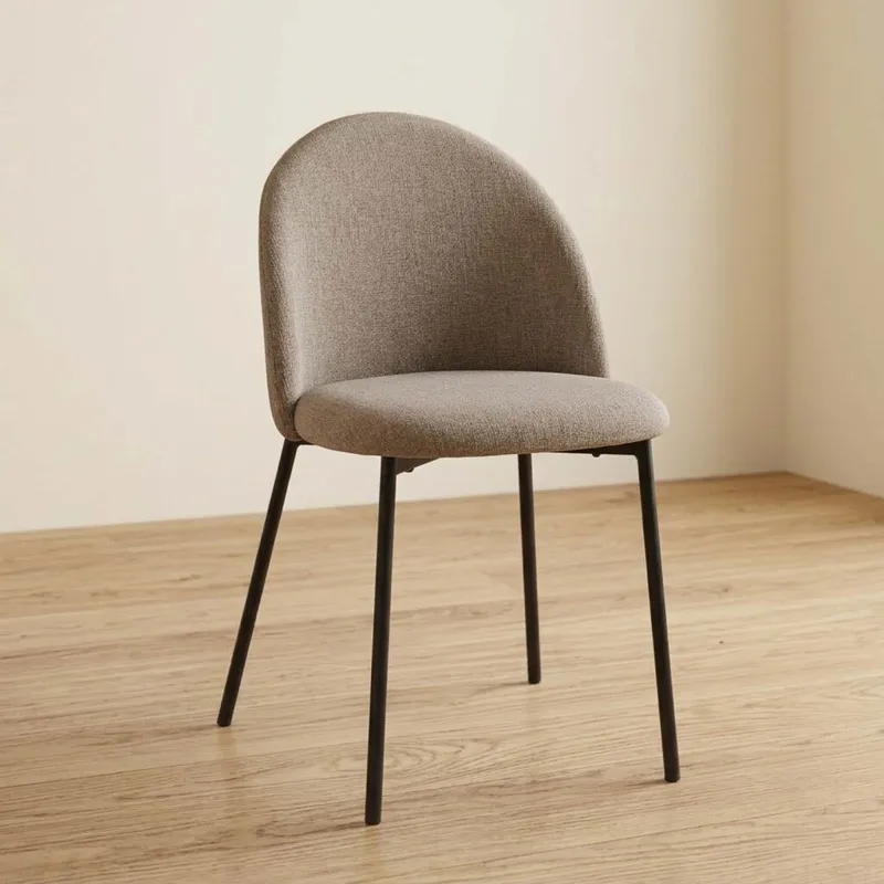 Silla De Comedor Metal-y-tela Marron Noa en Beige - Sillas, Uruguay | Divino