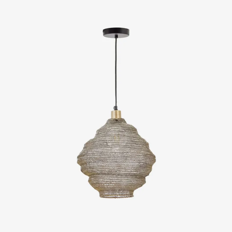 Lámpara de techo Sarraco de metal dorado - Ø 58 cm en Amarillo - Lámparas colgantes, Uruguay | Kavehome