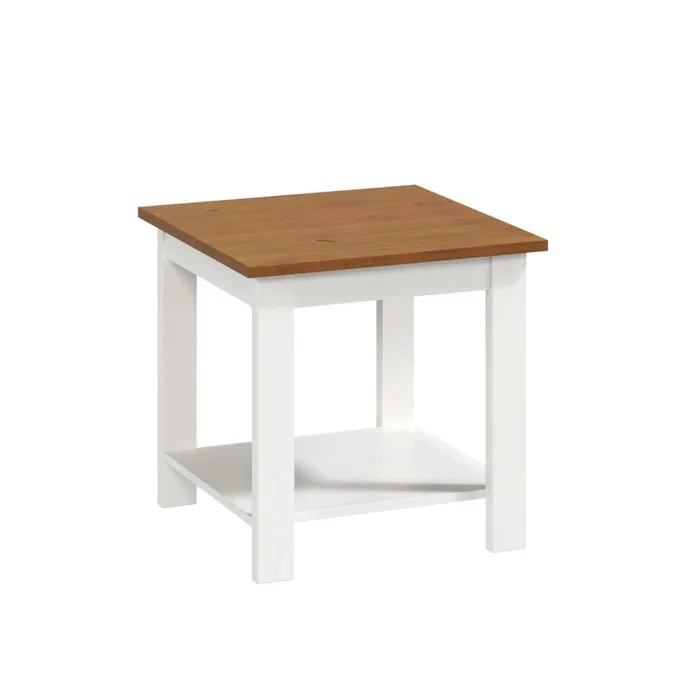 Mesa De Living Lateral - Arrime Madera Blanco Agata Bco/nat en Multicolor - Mesas de living, Uruguay | Divino, vista 2