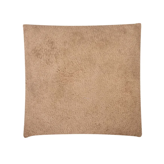 Almohadon Algodon Marron Boucle 45*45 Camel en Beige - Textiles, Uruguay | Divino
