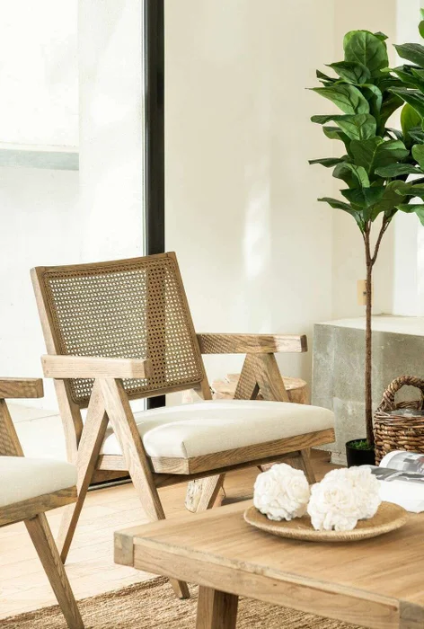 BUTACA MODERNA CON ESTERILLA en Madera natural - Butacas, banquetas y puffs, Uruguay | La Iberica, vista 9