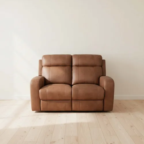 Recliner Manual 2 Cuerpos Tela Marron Hamilton Camel en Beige - Sillones y sofás, Uruguay | Divino