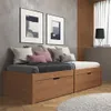 Cama Madera Maciza Con Cajones - 1 plaza - Linea beauty - Marrón - Dormitorio, Uruguay | Ecowood, vista 1 de 4