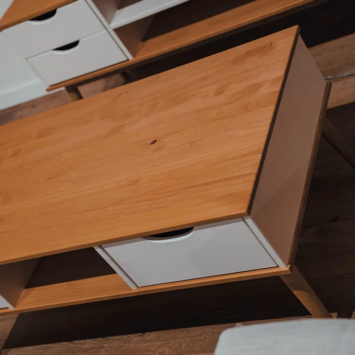 Mesa de Living Praga - Blanco en Blanco - Mesas de living, Uruguay | Ecowood, vista 4
