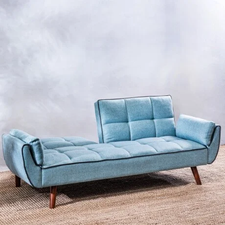 Sofá Cama Frida 3 Cuerpos - Azul en Azul - Sillones y sofás, Uruguay | Aihaus, vista 3