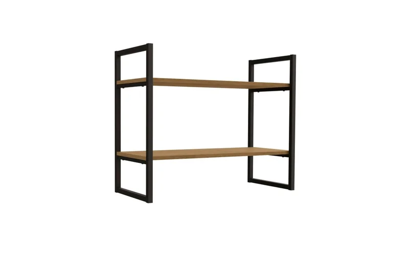 ESTANTERIA BAJA DE PARED REPISA LINEA INDUSTRIAL HIERRO en Madera natural - Bibliotecas, Uruguay | Balton, vista 4