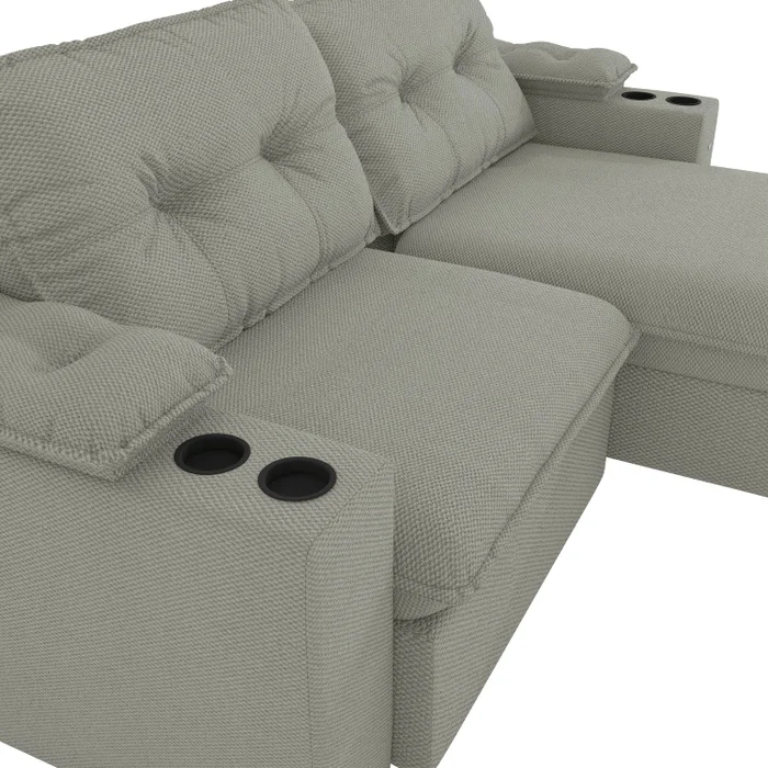 Sofa Zandon 260CM - Retractil/Reclinable en Lino Arena A085 - Sillones y sofás, Uruguay | Balton, vista 31