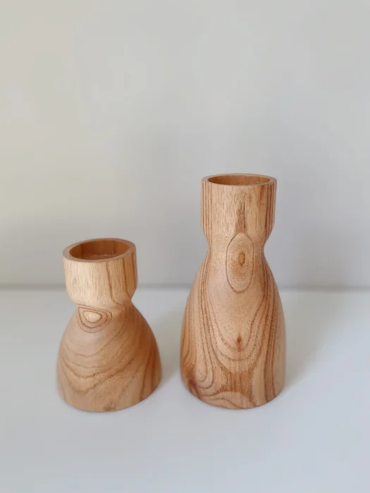 Candelabros de madera maciza Set x2 - Decoración, Uruguay | Dreams On Time