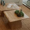 MESA LIVING VERONA CUADRADA MADERA Y TRAVERTINO en Multicolor - Mesas de living, Uruguay | Masinfinito Casa, vista 4 de 4