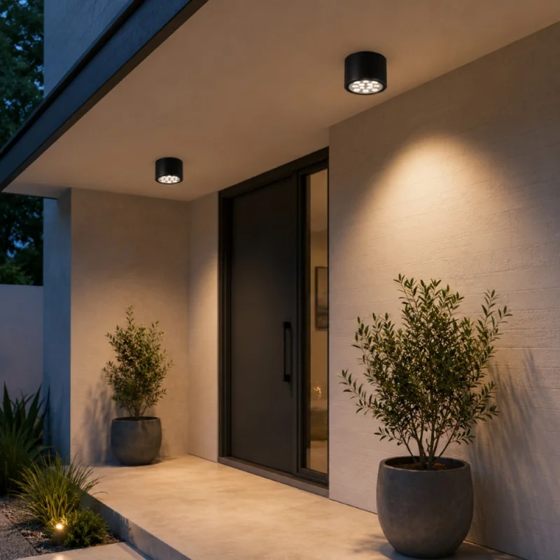Luminaria De Exterior Roma 12W Negro en Blanco - Lámparas colgantes, Uruguay | Serlux, vista 3