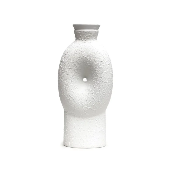 FLORERO CERAMICA 14.5x10x31CM BLANCO en Blanco - Jarrones, Uruguay | Koz