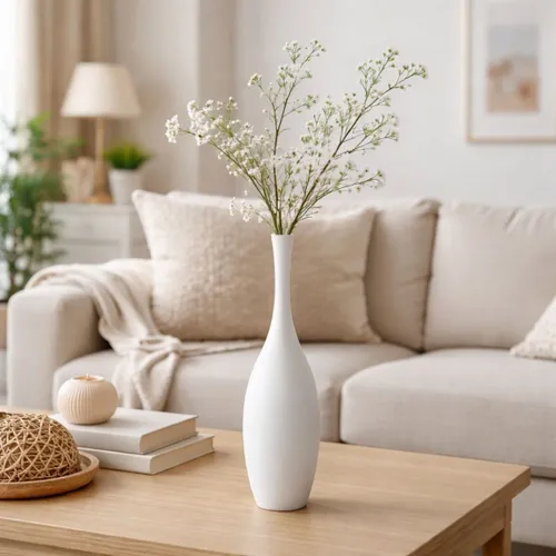FLORERO SIMPLY Blanco Medium en Blanco - Decoración, Uruguay | Viasono