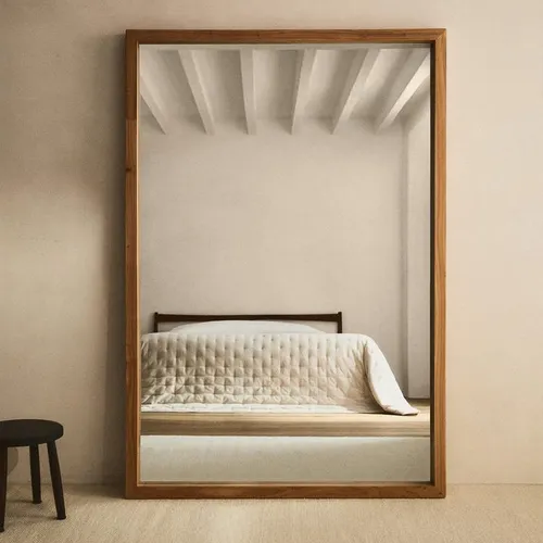 ESPEJO PIE GRANDE MADERA OLMO en Madera natural - Espejos, Uruguay | Zara Home