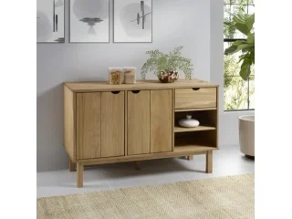 Aparador 2P/1C y nicho Mel/Gris Linea Nordica en Madera Maciza en Madera natural - Aparadores y recibidores, Uruguay | Quesal, vista 9