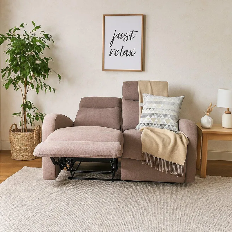 Reclinable Fine 2 cuerpos vison — Serra Amoblamientos en Marrón - Sillones y sofás, Uruguay | Serra Amoblamientos