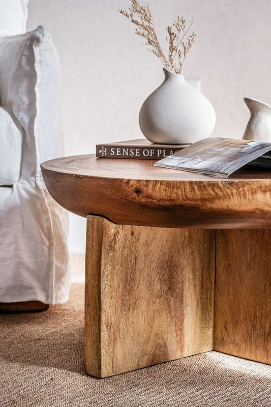 MESA MEDITERRANEO - SUAR - DIAMETRO 75 CMS en Madera natural - Mesas de living, Uruguay | La Iberica, vista 7