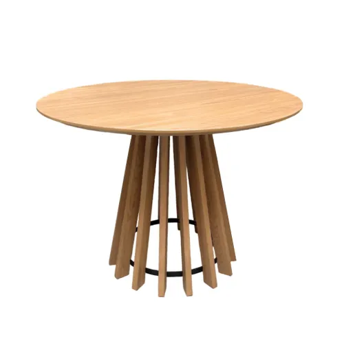 Mesa de Comedor Pipa Redonda 110 cm - Marrón Claro - Mesas de comedor, Uruguay | Berna home