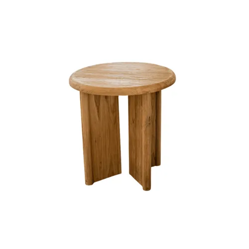 MESA LATERAL OVO TEKA NAT D45XH46 en Madera natural - Mesas de arrimo, Uruguay | Masinfinito Casa