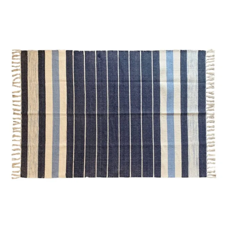 ALFOMBRA C/FLECOS 170X250CM CENTRO AZUL en Azul - Textiles, Uruguay | Koz