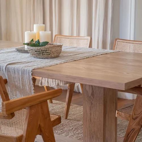 MESA COMEDOR LOURO ST BARTHS A MEDIDA en Madera natural - Mesas de comedor, Uruguay | Masinfinito Casa
